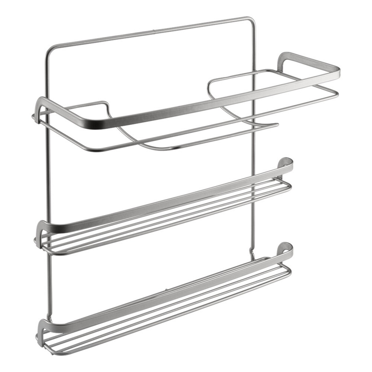Etajera pentru bucatarie Eureka!, Metaltex, 15x33x34 cm, metal/ invelis din polytherm, argintiu - imagine 3